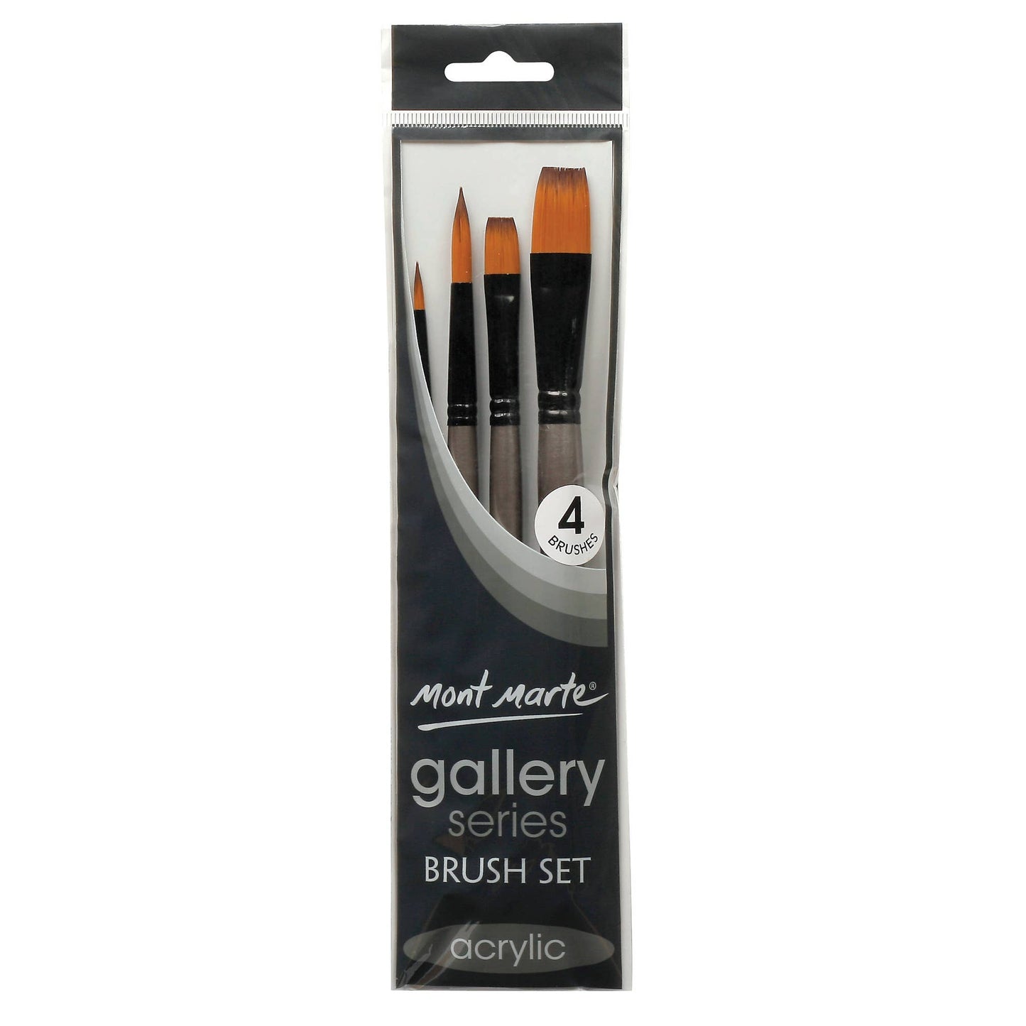 NEW // 4pc Acrylic Brush Set – Mont Marte Gallery Series